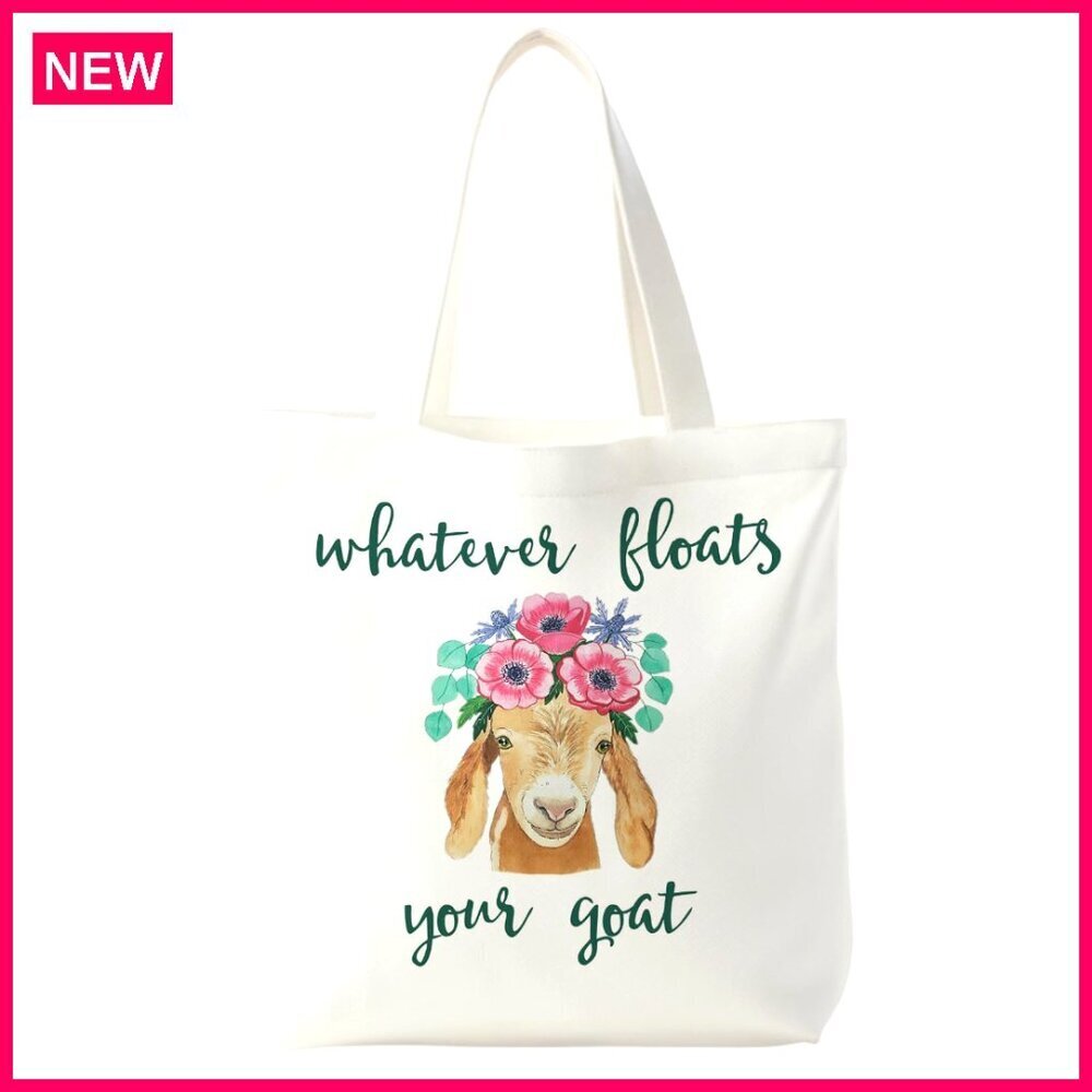 Canvas Tote Bag with Inner Pocket, Eco-Friendly Reusable Shopping Bag